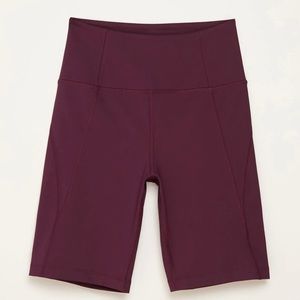 girlfriend compressive high rise bike short S plum dark purple high-rise shorts